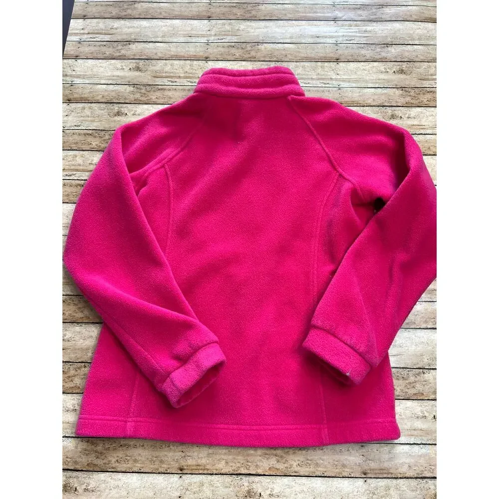 Columbia Girls Hot Pink Fleece Jacket Size Large 14/16